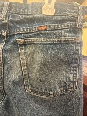 Rustler Men’s Blue Denim Jeans - Classic Back Pocket Style